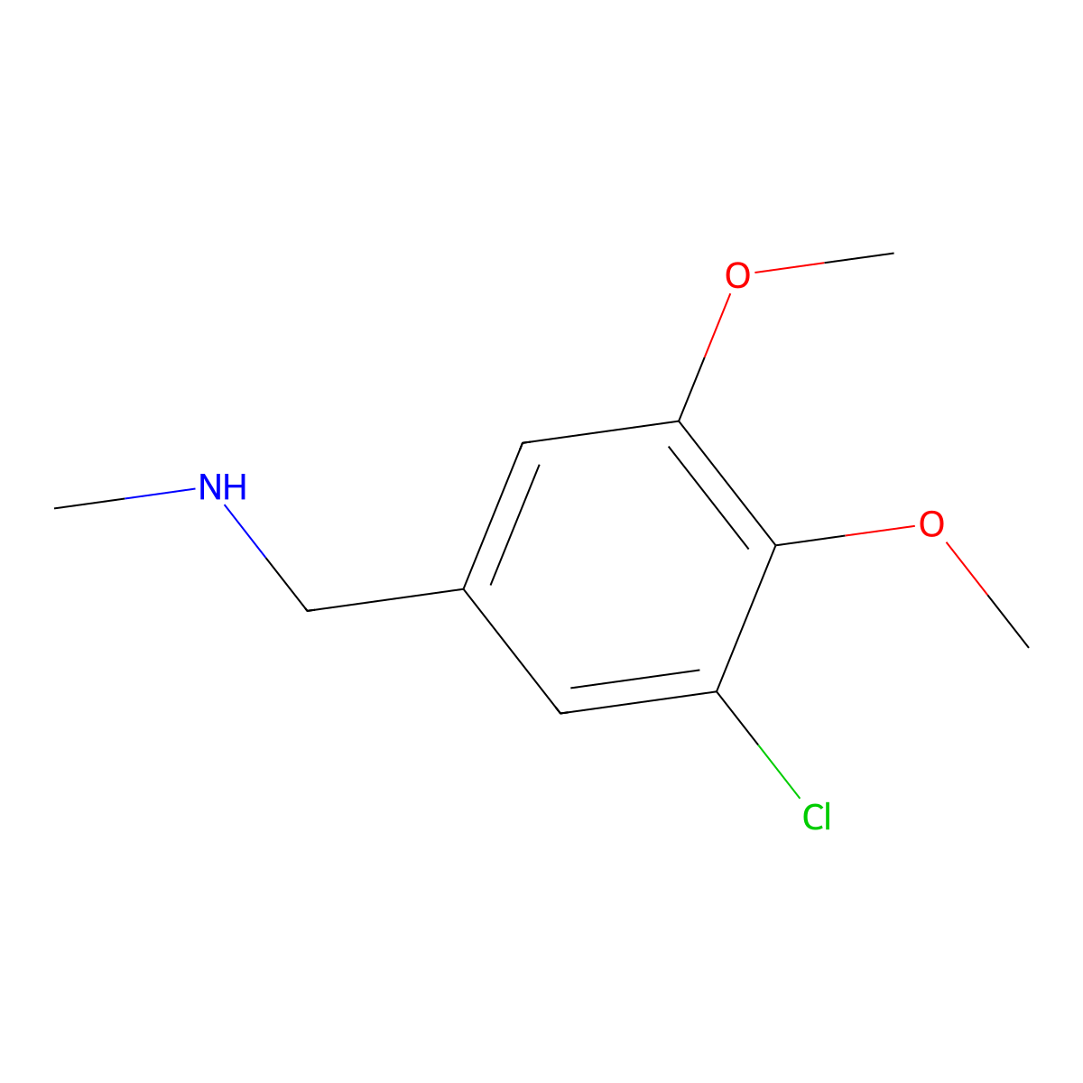 N-(3-chloro-4,5-dimethoxybenzyl)-N-methylamine molecular structure, CAS 774554-43-7