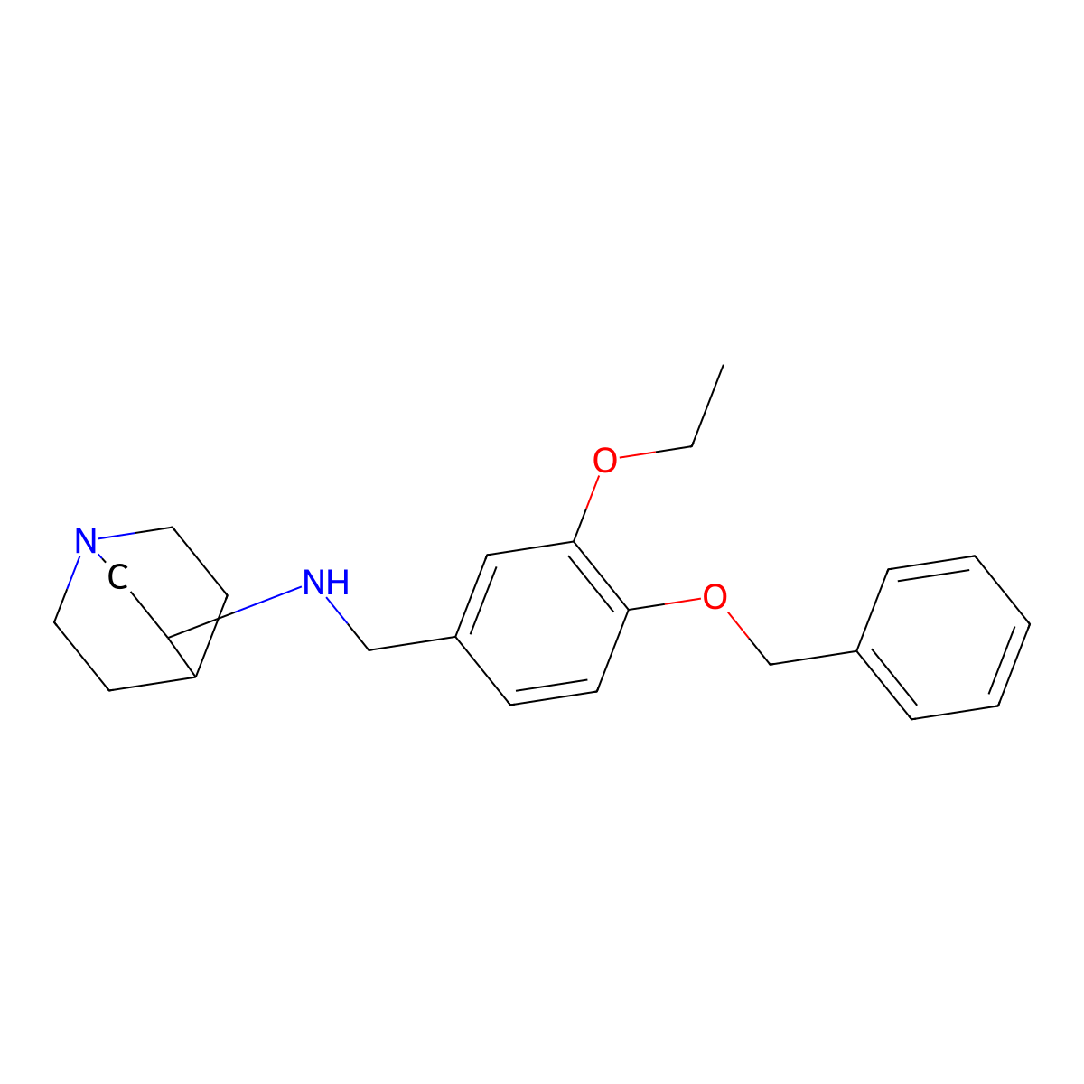 N-[(3-ethoxy-4-phenylmethoxyphenyl)methyl]-1-azabicyclo[2.2.2]octan-3-amine molecular structure, CAS 774554-51-7