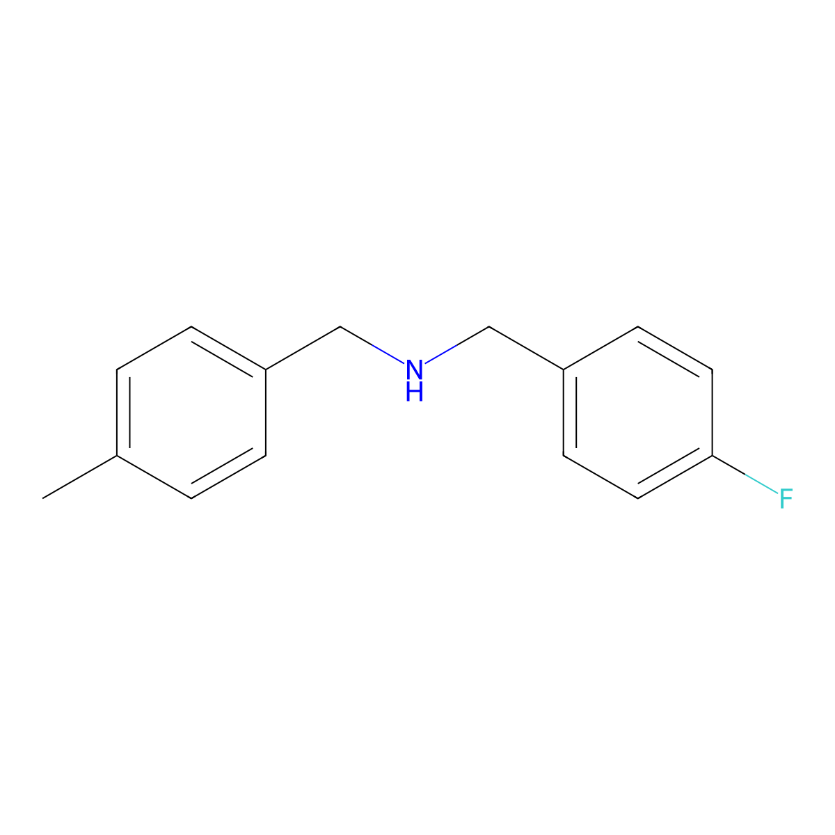 N-(4-Fluorobenzyl)-4-methylbenzylamine molecular structure, CAS 774554-55-1