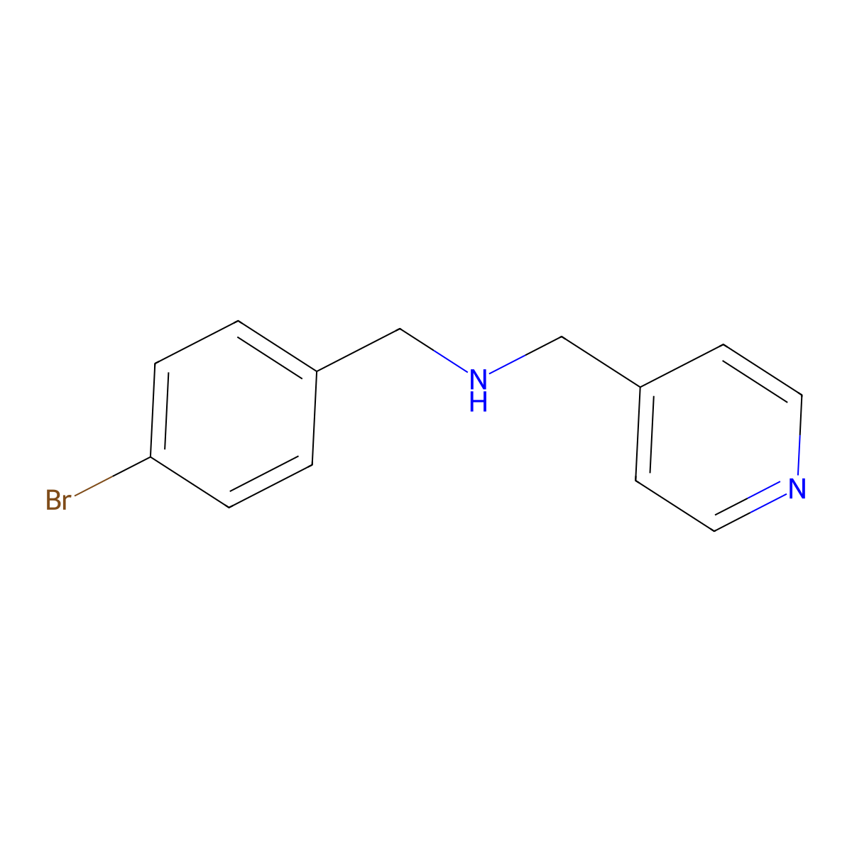 1-(4-bromophenyl)-N-(pyridin-4-ylmethyl)methanamine molecular structure, CAS 774554-56-2