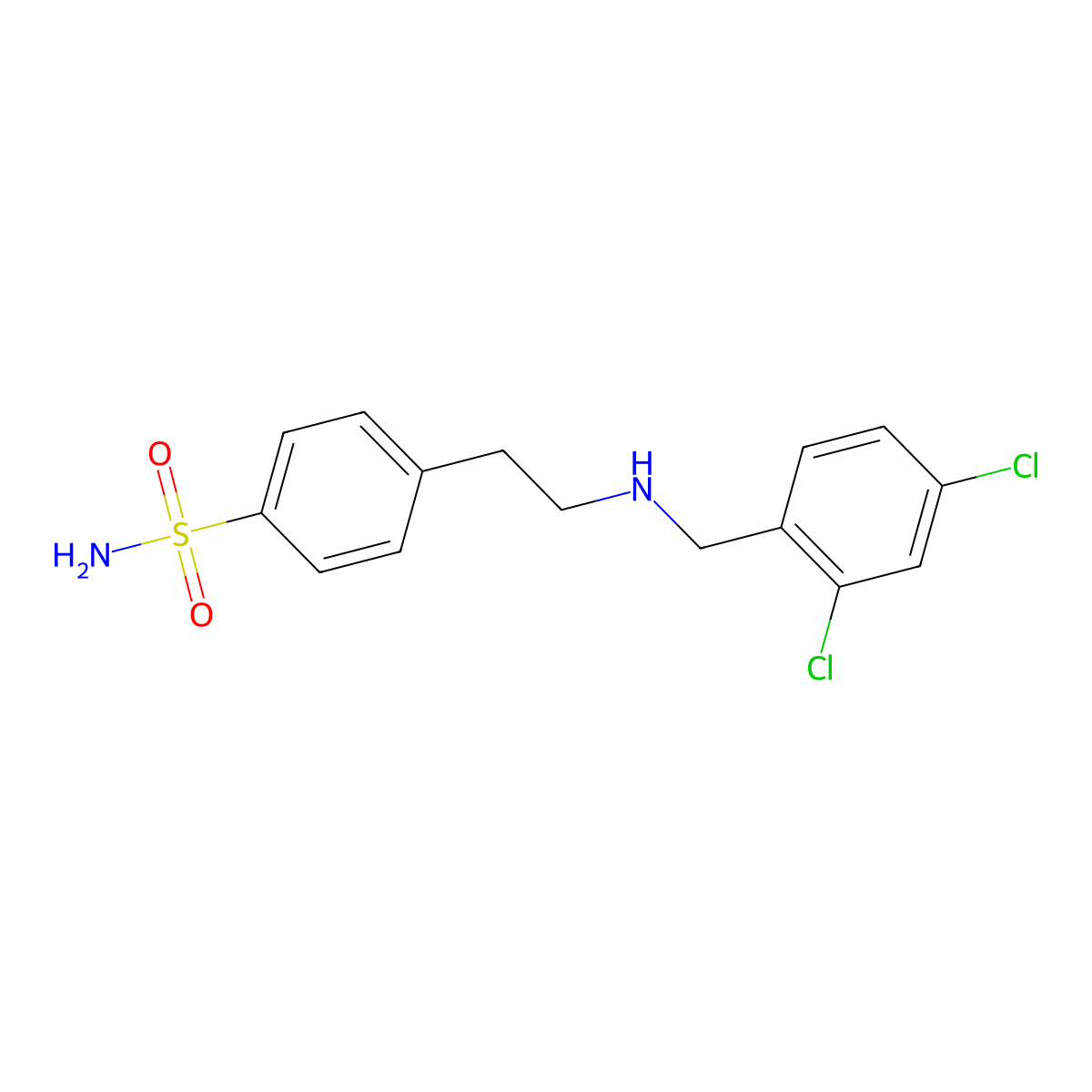 4-{2-[(2,4-Dichlorobenzyl)amino]ethyl}benzenesulfonamide molecular structure, CAS 774554-64-2