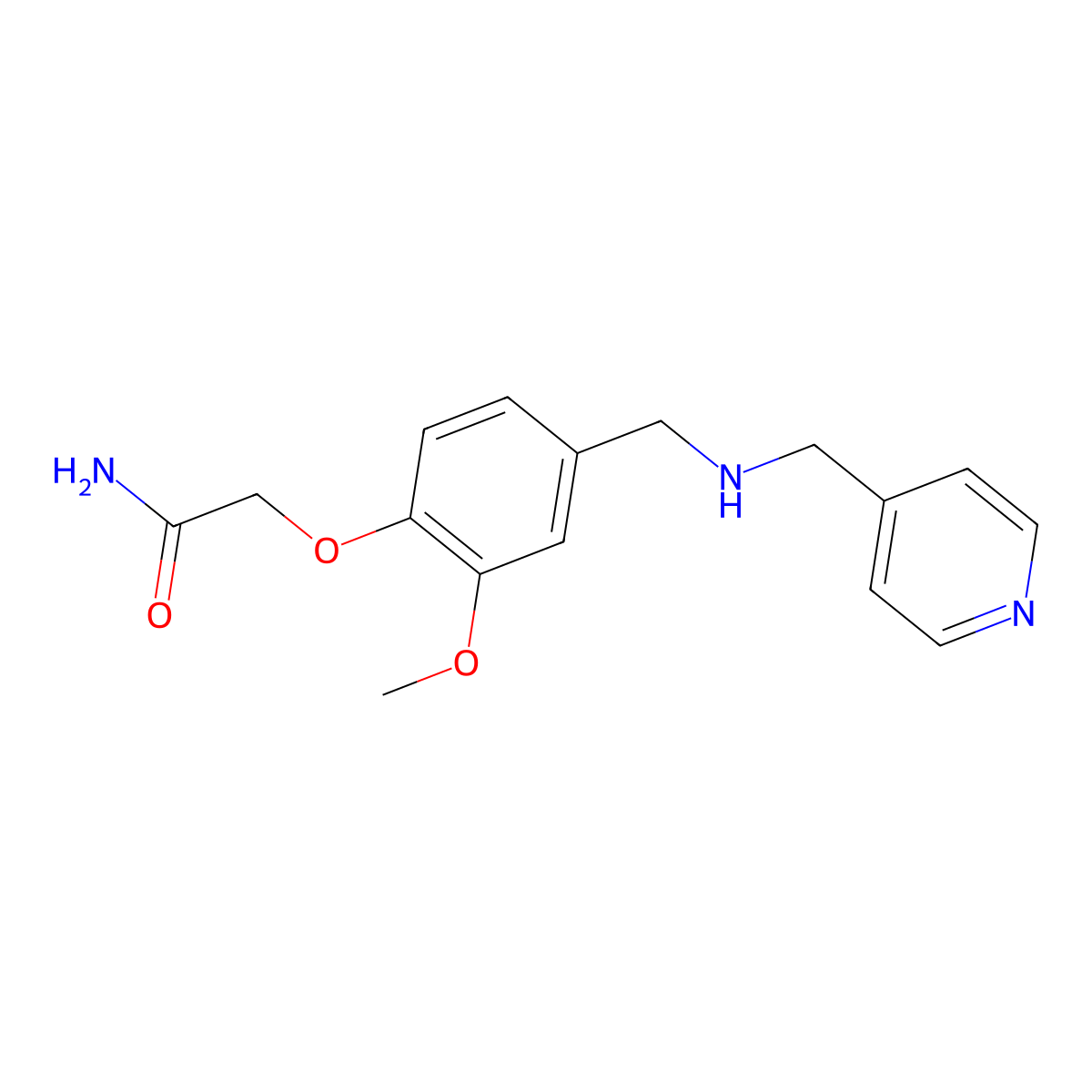 2-(2-Methoxy-4-{[(4-pyridinylmethyl)amino]methyl}phenoxy)acetamide molecular structure, CAS 774554-67-5