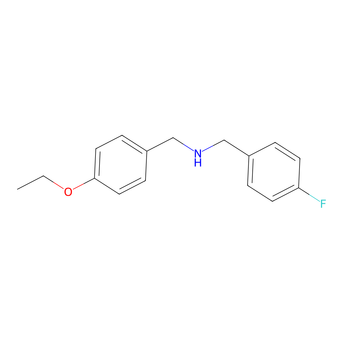 N-(4-ethoxybenzyl)-N-(4-fluorobenzyl)amine molecular structure, CAS 774554-77-7