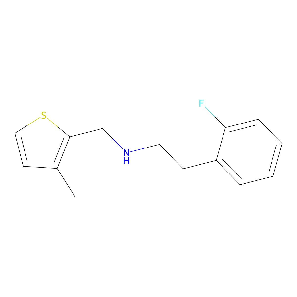 N-[2-(2-fluorophenyl)ethyl]-N-[(3-methyl-2-thienyl)methyl]amine molecular structure, CAS 774554-78-8