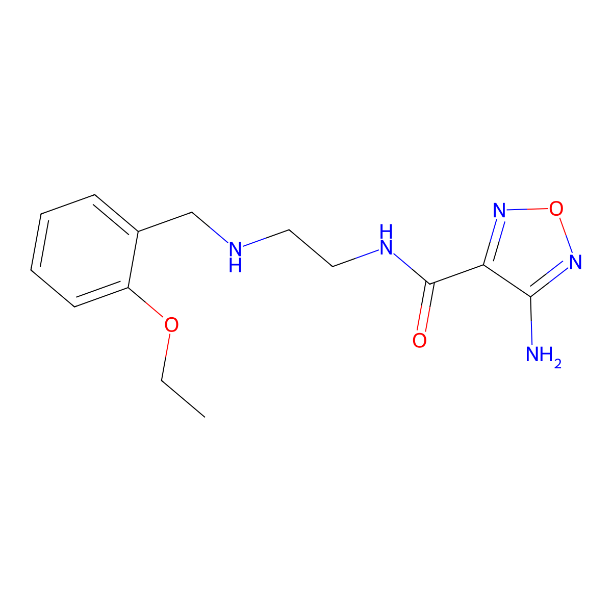 4-amino-N-{2-[(2-ethoxybenzyl)amino]ethyl}-1,2,5-oxadiazole-3-carboxamide molecular structure, CAS 774554-79-9