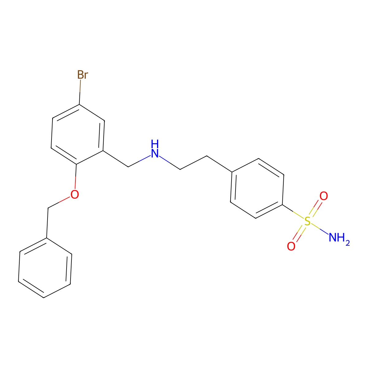 4-(2-{[2-(Benzyloxy)-5-bromobenzyl]amino}ethyl)benzenesulfonamide molecular structure, CAS 774554-82-4