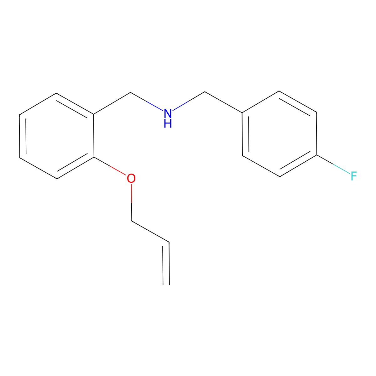 N-[2-(allyloxy)benzyl]-N-(4-fluorobenzyl)amine molecular structure, CAS 774555-05-4