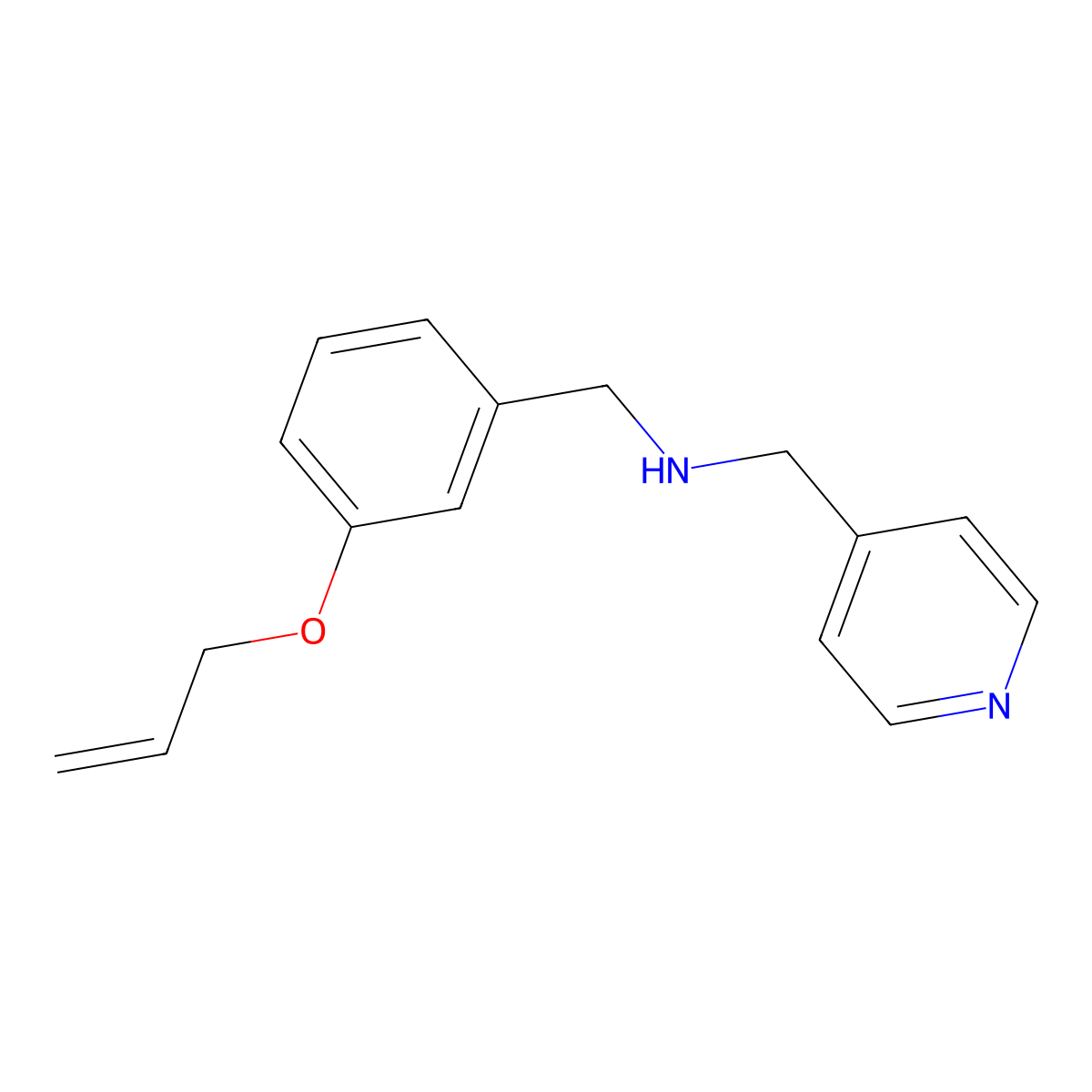 N-[3-(allyloxy)benzyl]-N-(4-pyridinylmethyl)amine molecular structure, CAS 774555-06-5