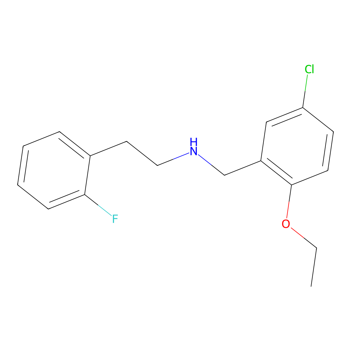 N-(5-chloro-2-ethoxybenzyl)-N-[2-(2-fluorophenyl)ethyl]amine molecular structure, CAS 774555-09-8