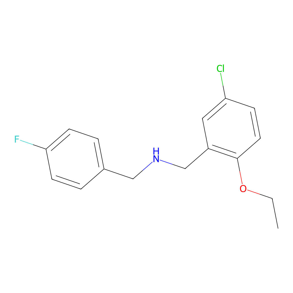 N-(5-chloro-2-ethoxybenzyl)-N-(4-fluorobenzyl)amine molecular structure, CAS 774555-11-2