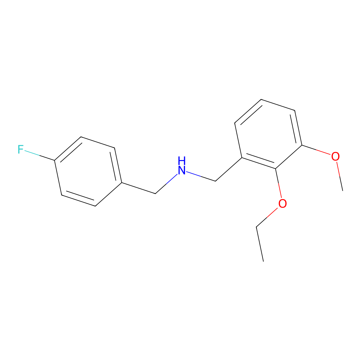 1-(2-ethoxy-3-methoxyphenyl)-N-(4-fluorobenzyl)methanamine molecular structure, CAS 774555-13-4