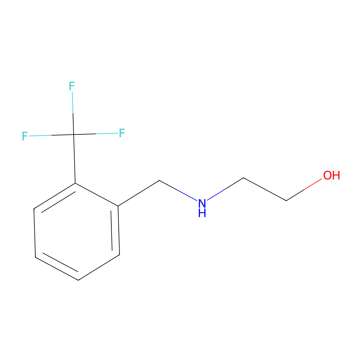2-{[2-(Trifluoromethyl)benzyl]amino}ethanol molecular structure, CAS 774555-36-1