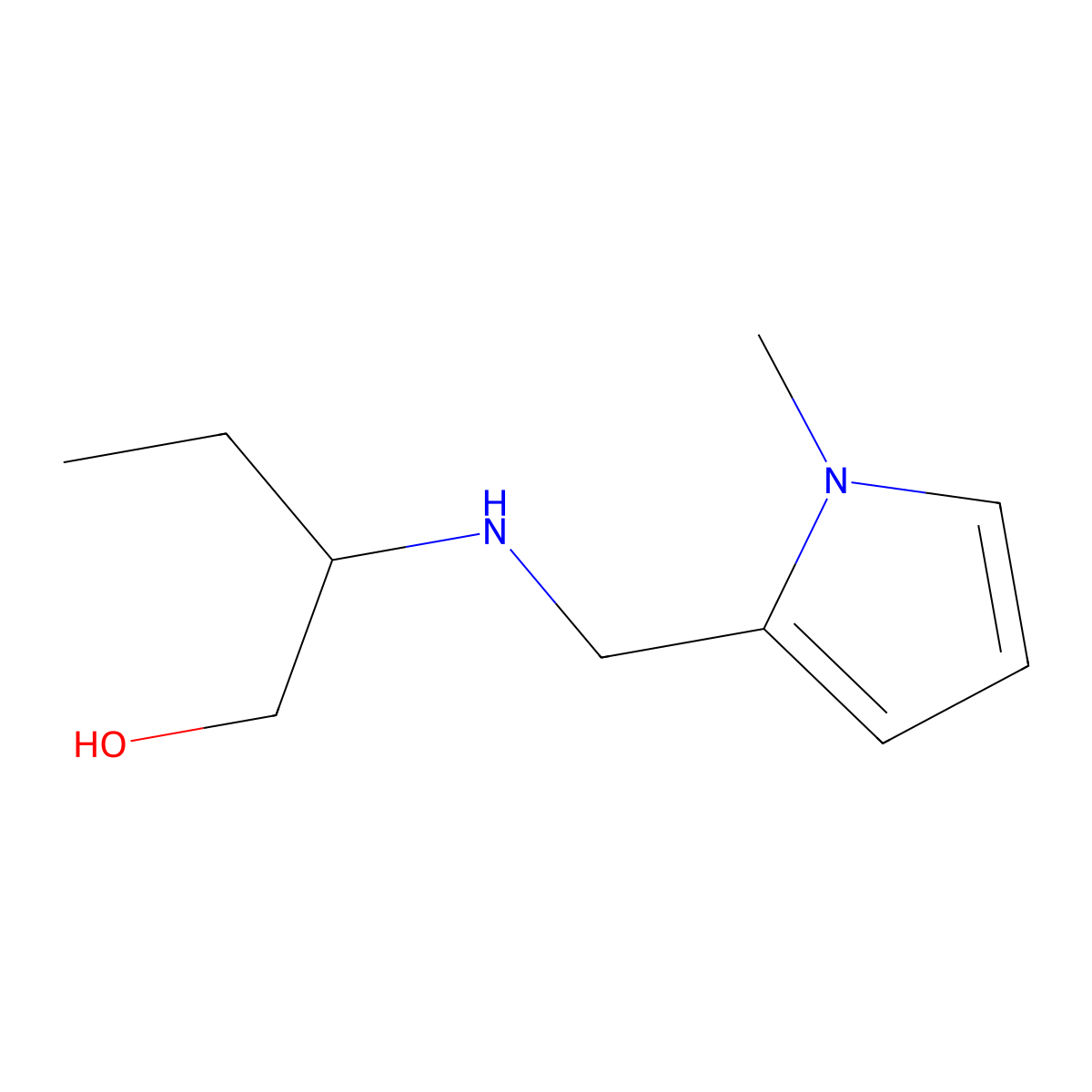 2-{[(1-methyl-1H-pyrrol-2-yl)methyl]amino}butan-1-ol molecular structure, CAS 774555-48-5