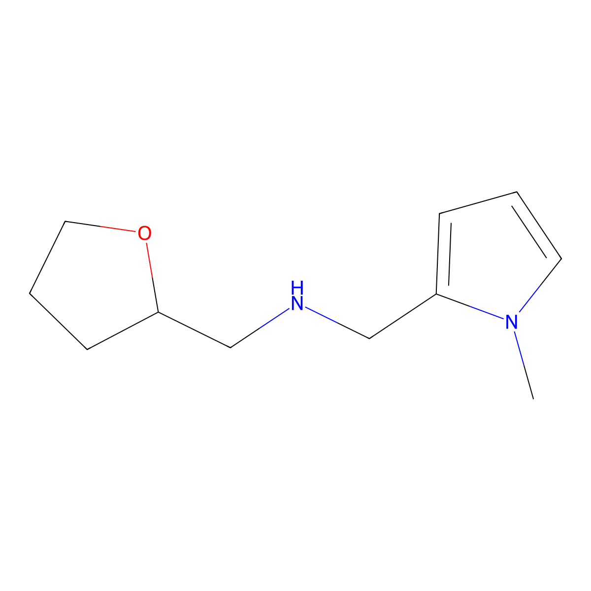 (1-Methyl-1H-pyrrol-2-ylmethyl)-(tetrahydro-furan-2-ylmethyl)-amine molecular structure, CAS 774555-50-9
