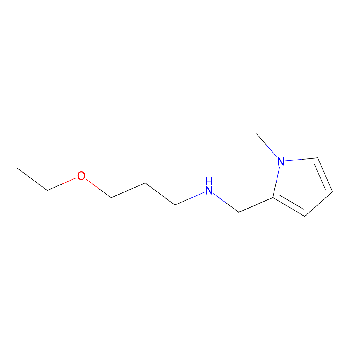 (3-Ethoxypropyl)[(1-methyl-1H-pyrrol-2-yl)methyl]amine molecular structure, CAS 774555-54-3