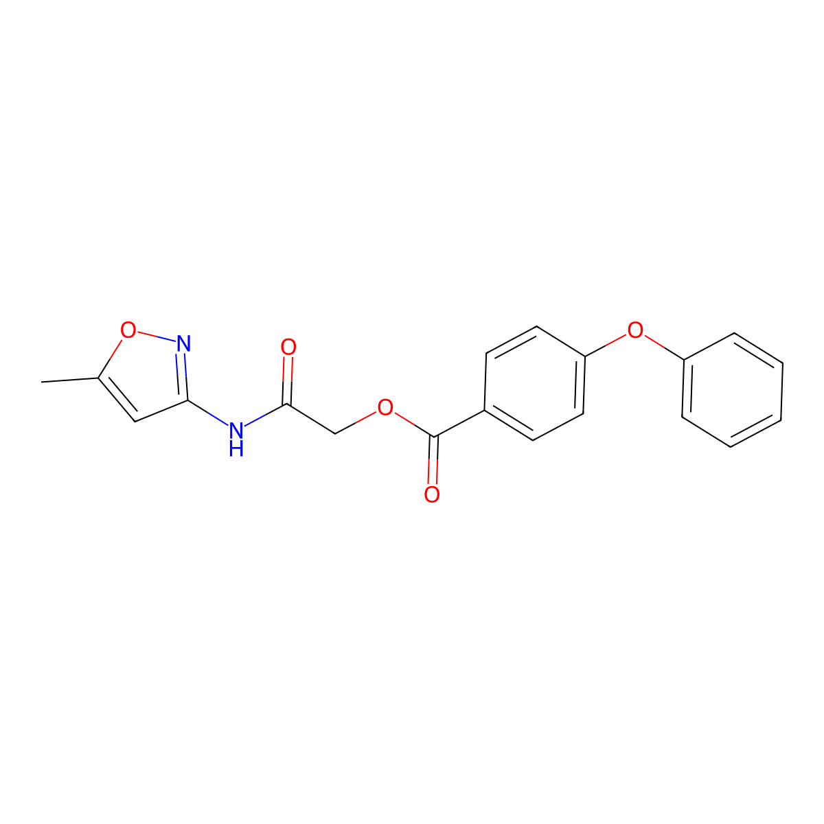 2-[(5-Methyl-3-isoxazolyl)amino]-2-oxoethyl 4-phenoxybenzoate molecular structure, CAS 774555-57-6