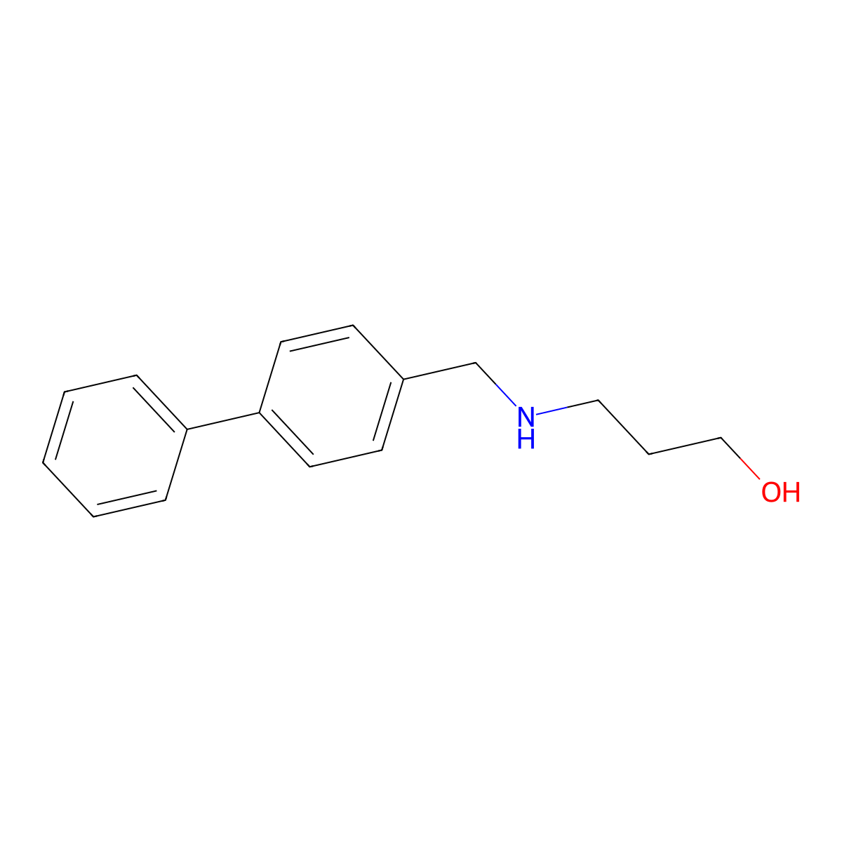 3-[(4-Phenylphenyl)methylamino]propan-1-ol molecular structure, CAS 774555-60-1