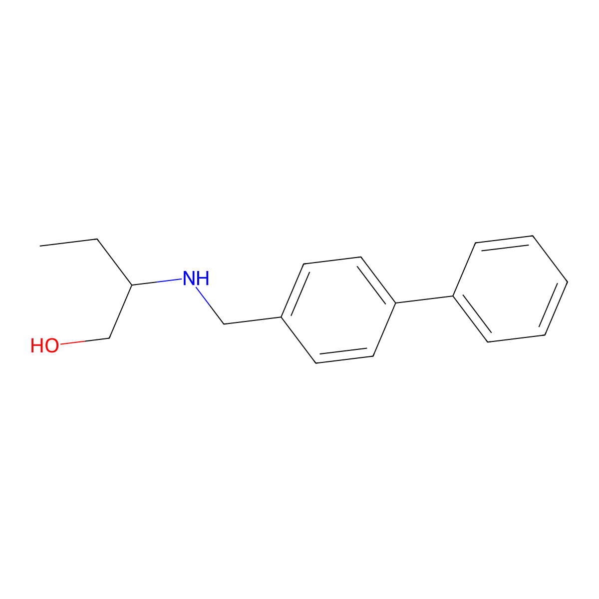 2-[(4-Phenylphenyl)methylamino]butan-1-ol molecular structure, CAS 774555-62-3