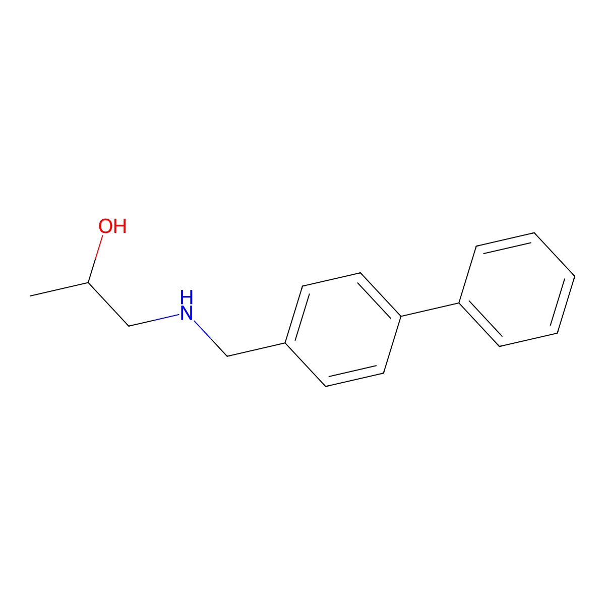 1-[(4-Phenylphenyl)methylamino]propan-2-ol molecular structure, CAS 774555-64-5