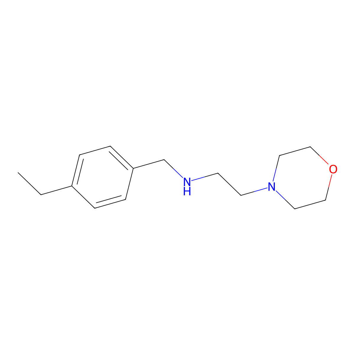 N-(4-ethylbenzyl)-2-(morpholin-4-yl)ethanamine molecular structure, CAS 774555-77-0