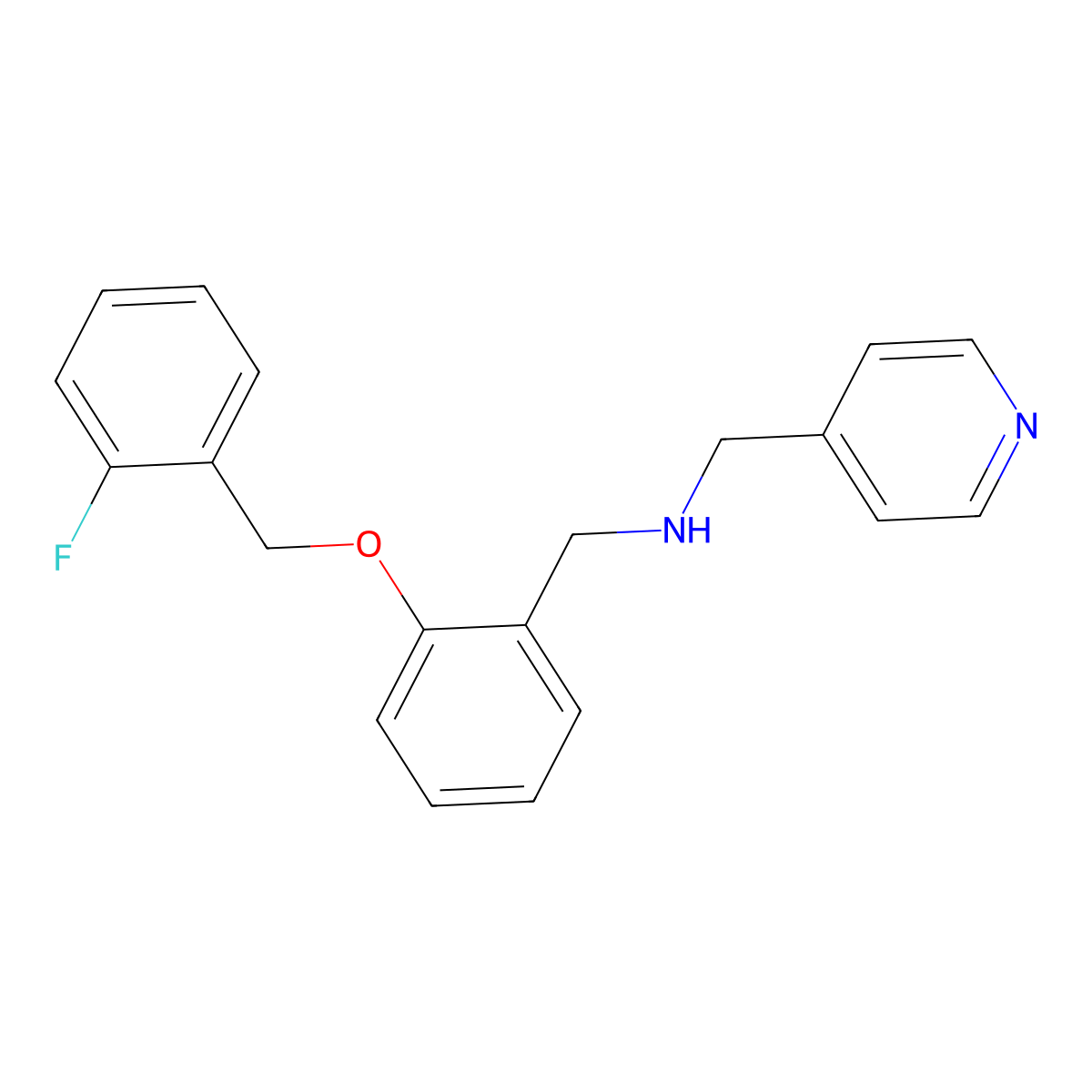 1-{2-[(2-fluorobenzyl)oxy]phenyl}-N-(pyridin-4-ylmethyl)methanamine molecular structure, CAS 774556-01-3