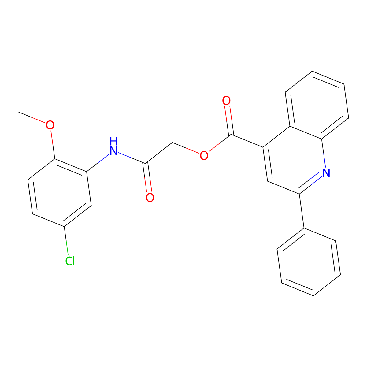 2-(5-Chloro-2-methoxyanilino)-2-oxoethyl 2-phenyl-4-quinolinecarboxylate molecular structure, CAS 774556-02-4