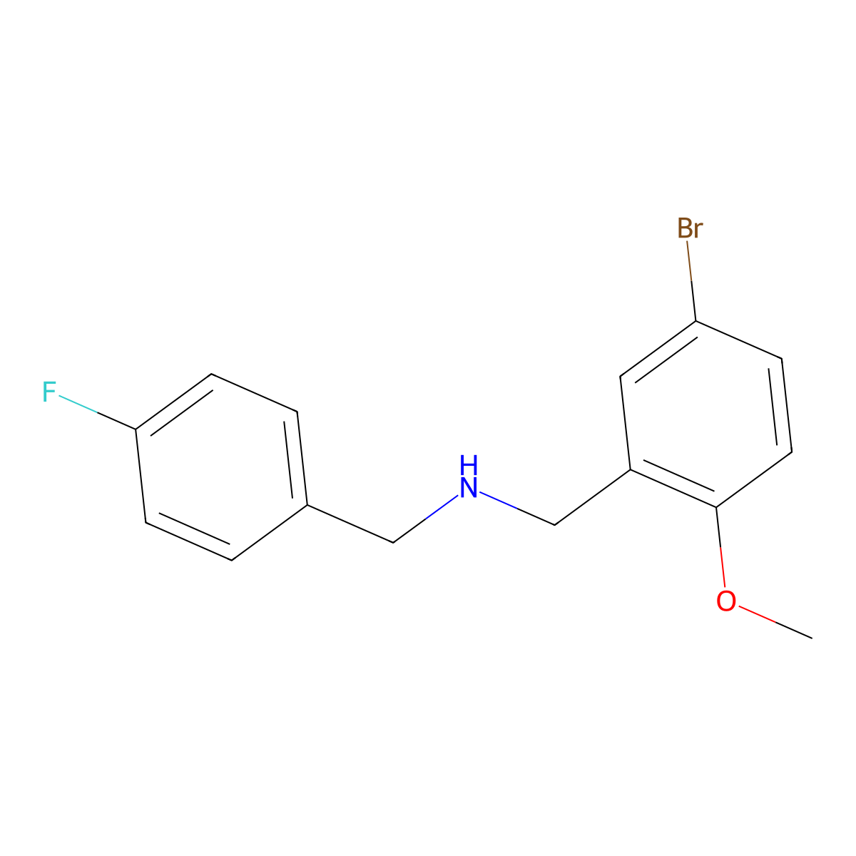 N-(5-bromo-2-methoxybenzyl)-N-(4-fluorobenzyl)amine molecular structure, CAS 774556-07-9