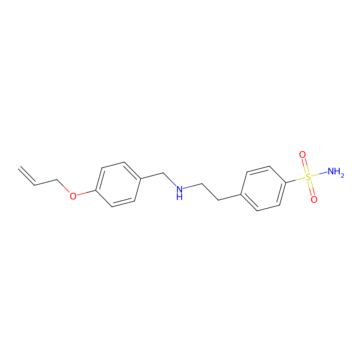 4-[2-[(4-Prop-2-enoxyphenyl)methylamino]ethyl]benzenesulfonamide molecular structure, CAS 774556-17-1