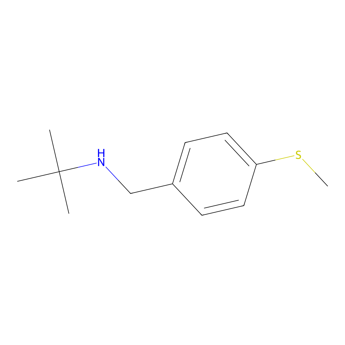 Tert-butyl({[4-(methylsulfanyl)phenyl]methyl})amine molecular structure, CAS 774556-21-7