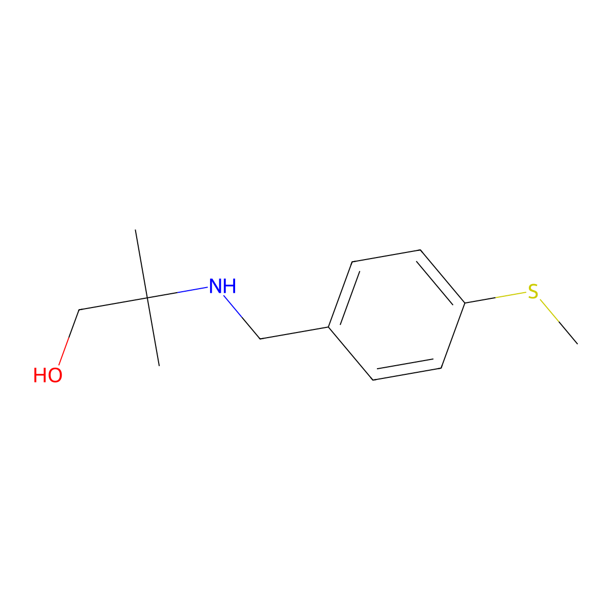 2-Methyl-2-({[4-(methylsulfanyl)phenyl]methyl}amino)propan-1-OL molecular structure, CAS 774556-25-1