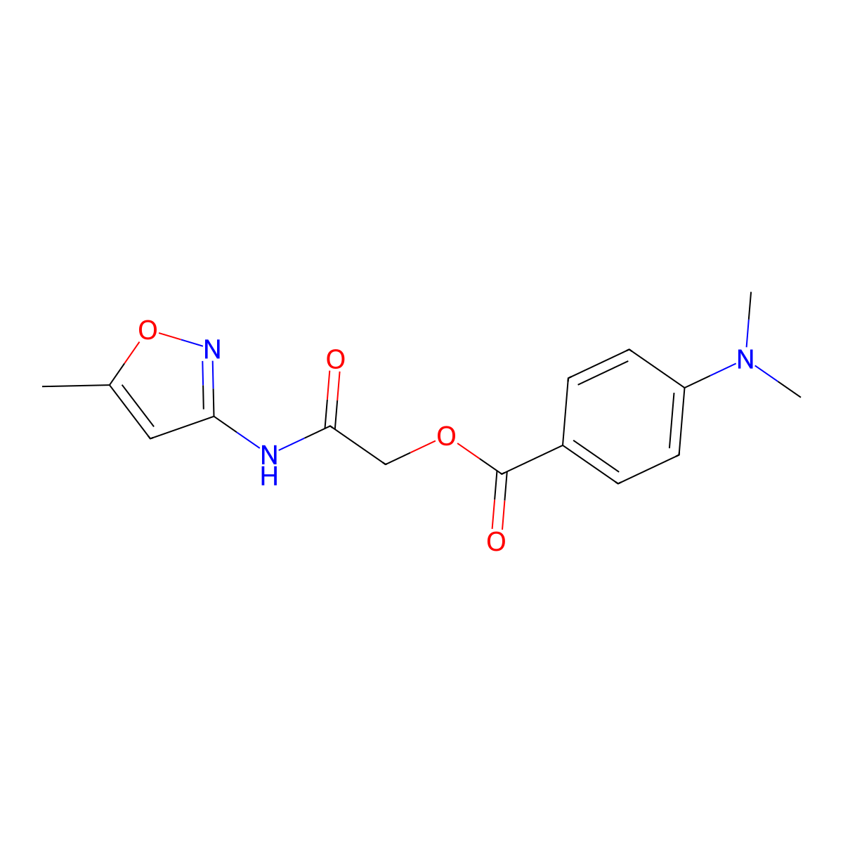 2-[(5-Methyl-1,2-oxazol-3-yl)amino]-2-oxoethyl 4-(dimethylamino)benzoate molecular structure, CAS 774556-28-4