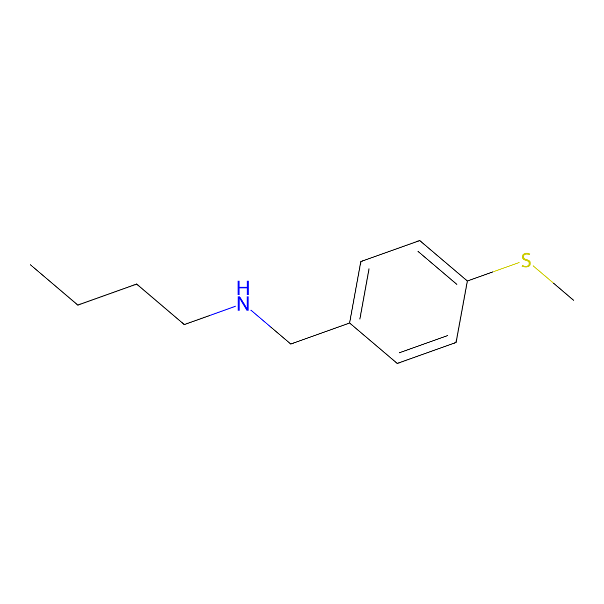 Butyl({[4-(methylsulfanyl)phenyl]methyl})amine molecular structure, CAS 774556-29-5