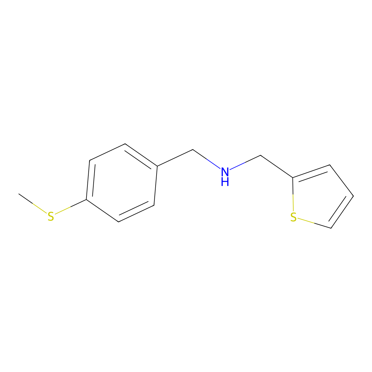 [(4-Methylthiophenyl)methyl](2-thienylmethyl)amine molecular structure, CAS 774556-39-7