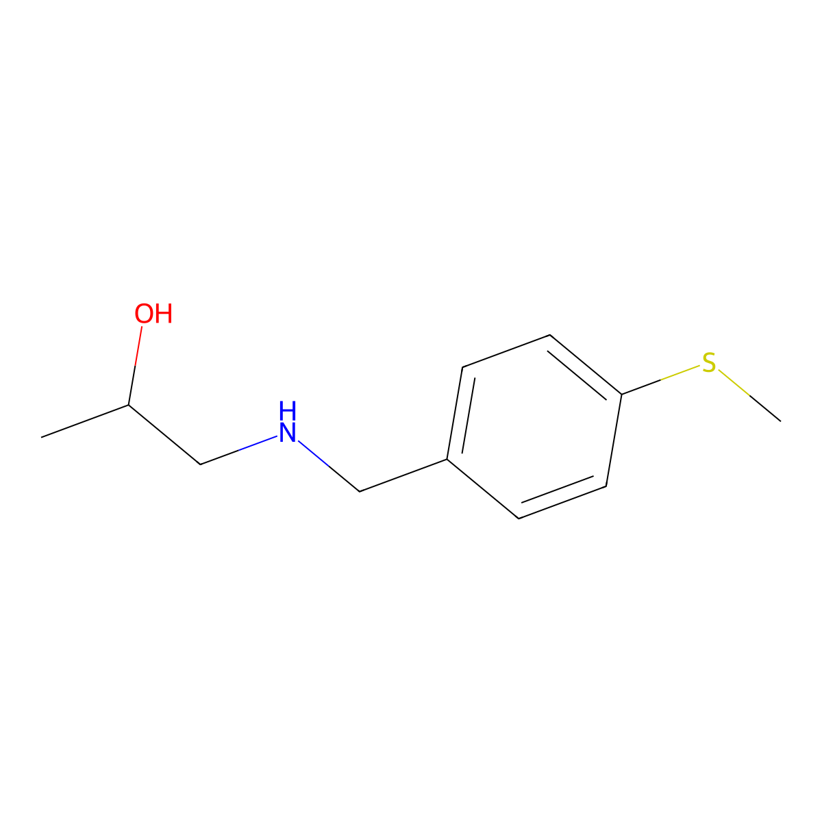 1-{[4-(Methylsulfanyl)benzyl]amino}propan-2-ol molecular structure, CAS 774556-41-1