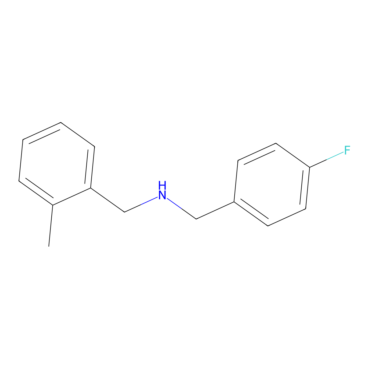 N-(4-fluorobenzyl)-N-(2-methylbenzyl)amine molecular structure, CAS 774556-61-5