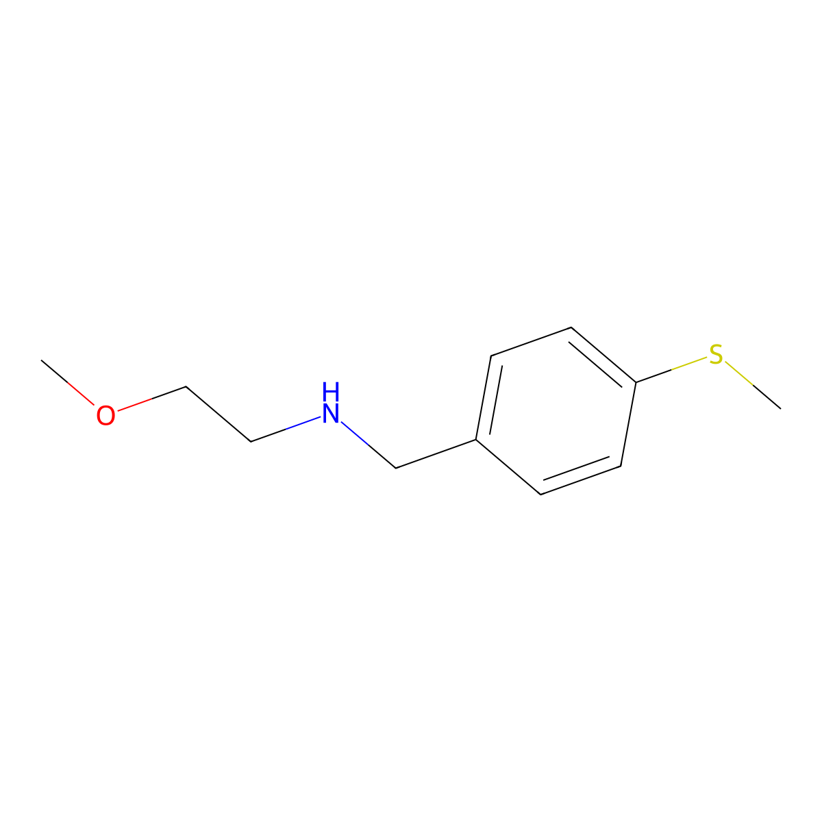 2-methoxy-N-[4-(methylsulfanyl)benzyl]ethanamine molecular structure, CAS 774556-73-9