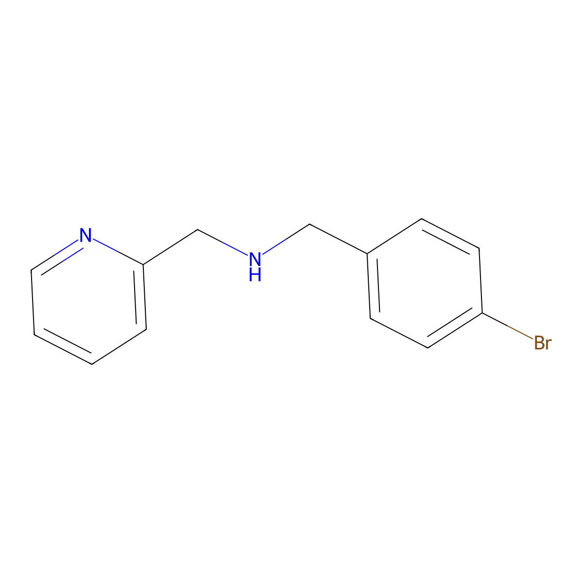 [(4-Bromophenyl)methyl](pyridin-2-ylmethyl)amine molecular structure, CAS 774556-79-5