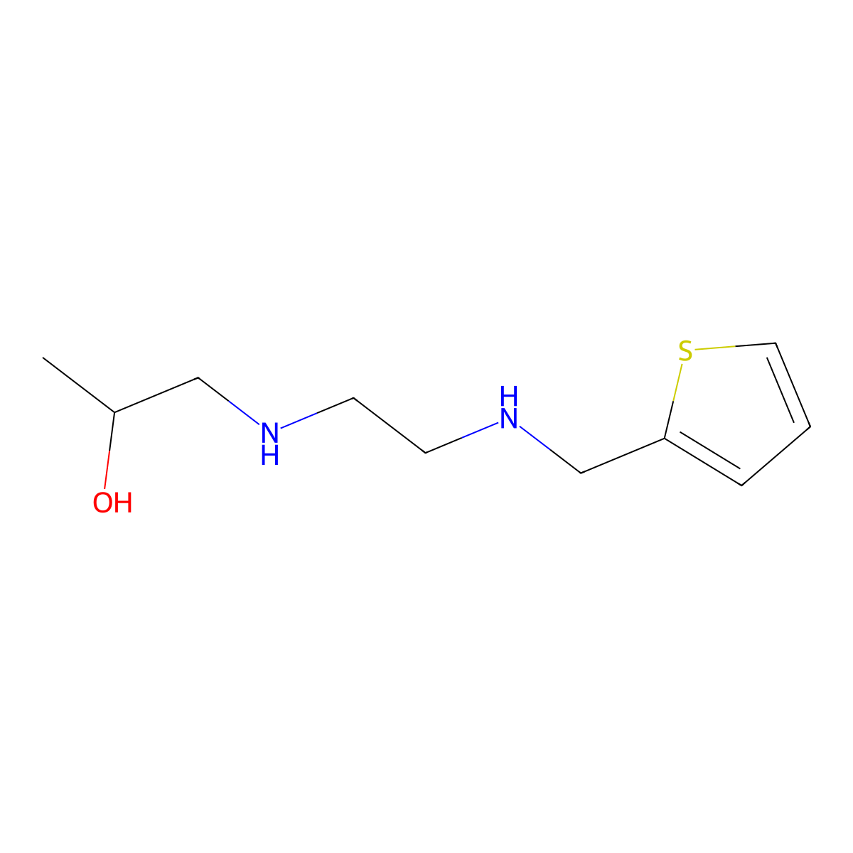 1-({2-[(Thiophen-2-ylmethyl)amino]ethyl}amino)propan-2-ol molecular structure, CAS 774556-81-9