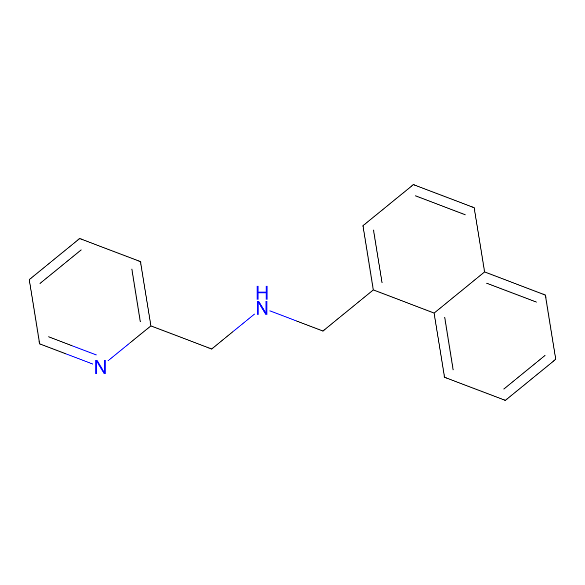 1-(naphthalen-1-yl)-N-(pyridin-2-ylmethyl)methanamine molecular structure, CAS 774556-87-5