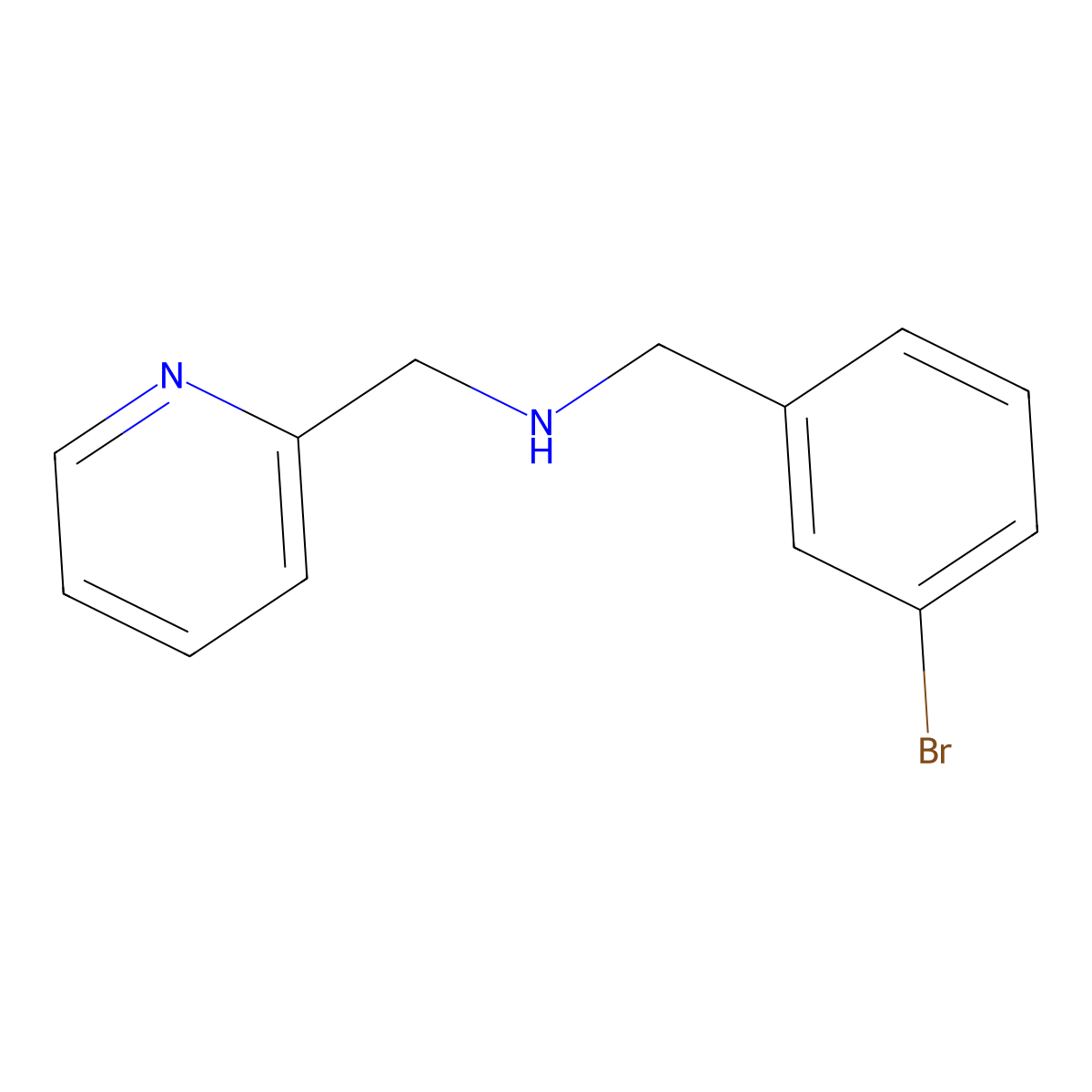 1-(3-bromophenyl)-N-(pyridin-2-ylmethyl)methanamine molecular structure, CAS 774556-95-5