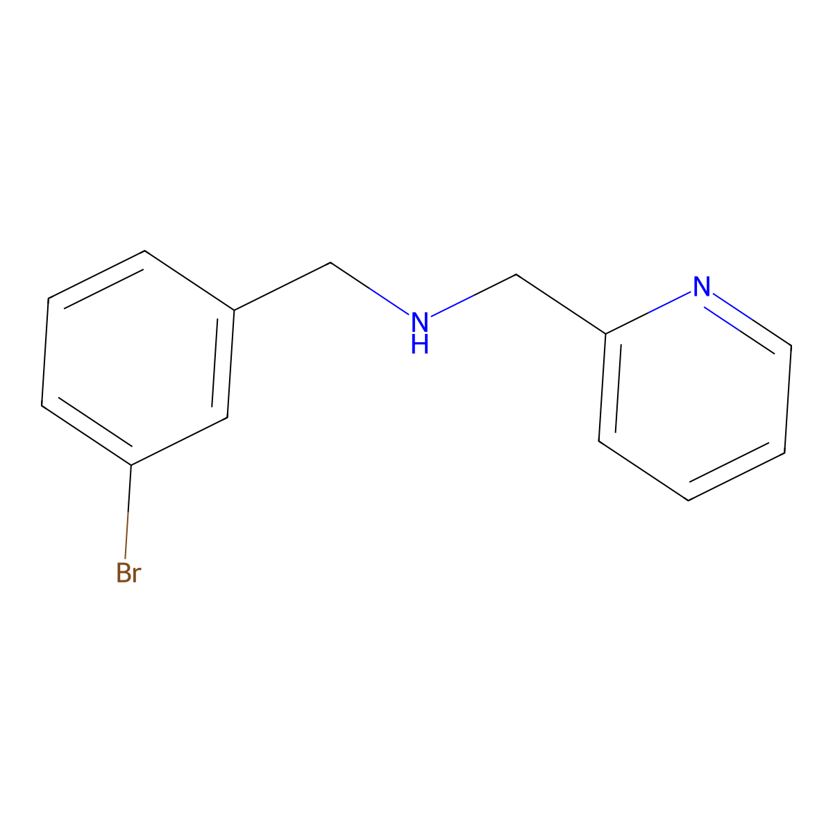 1-(3-bromophenyl)-N-(pyridin-2-ylmethyl)methanamine molecular structure, CAS 774556-95-5