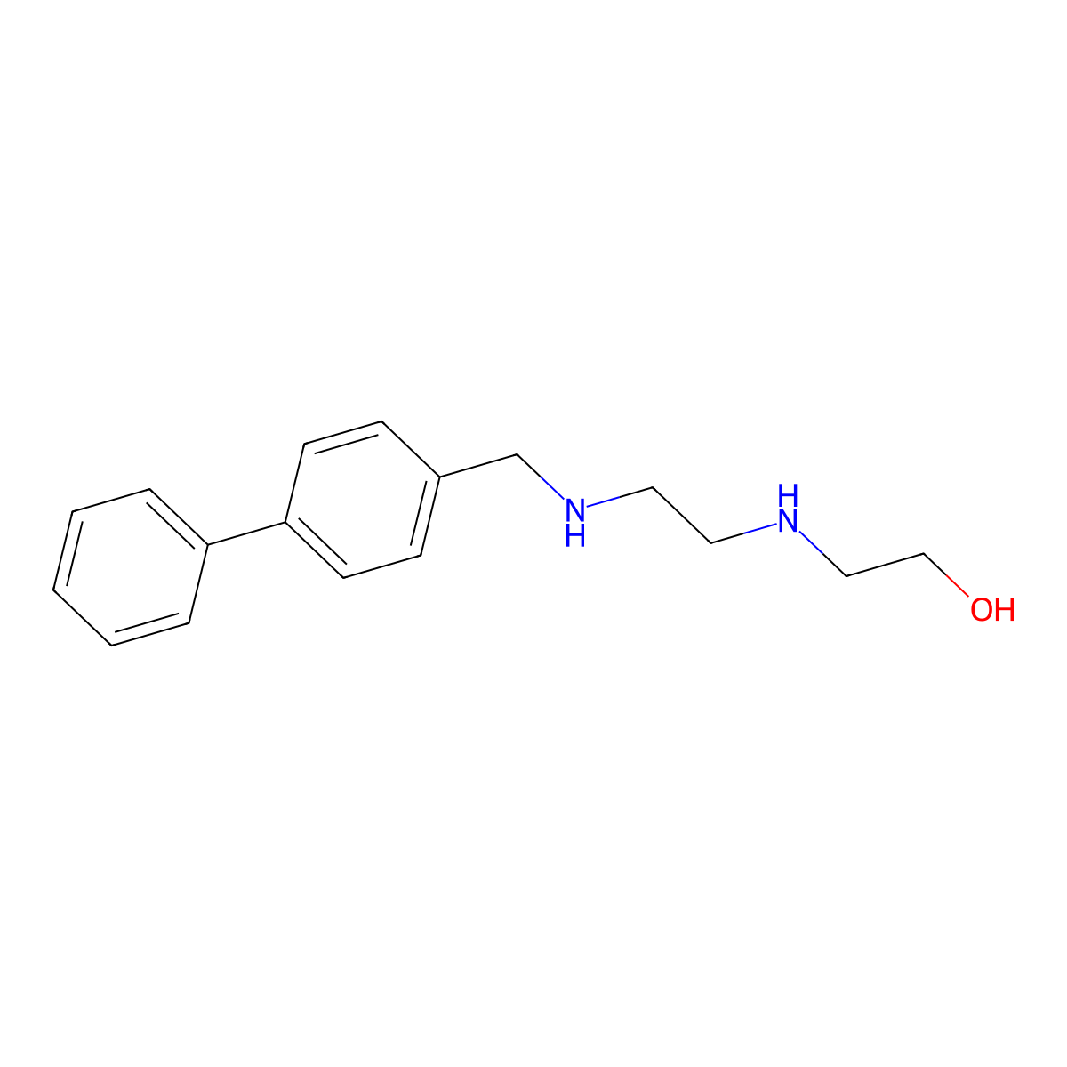 2-[2-[(4-Phenylphenyl)methylamino]ethylamino]ethanol molecular structure, CAS 774557-21-0