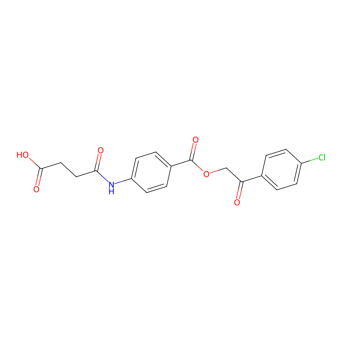 4-[4-[2-(4-Chlorophenyl)-2-oxoethoxy]carbonylanilino]-4-oxobutanoic acid molecular structure, CAS 774557-83-4
