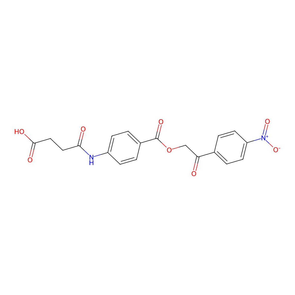4-[(4-{[2-(4-Nitrophenyl)-2-oxoethoxy]carbonyl}phenyl)amino]-4-oxobutanoic acid molecular structure, CAS 774557-89-0