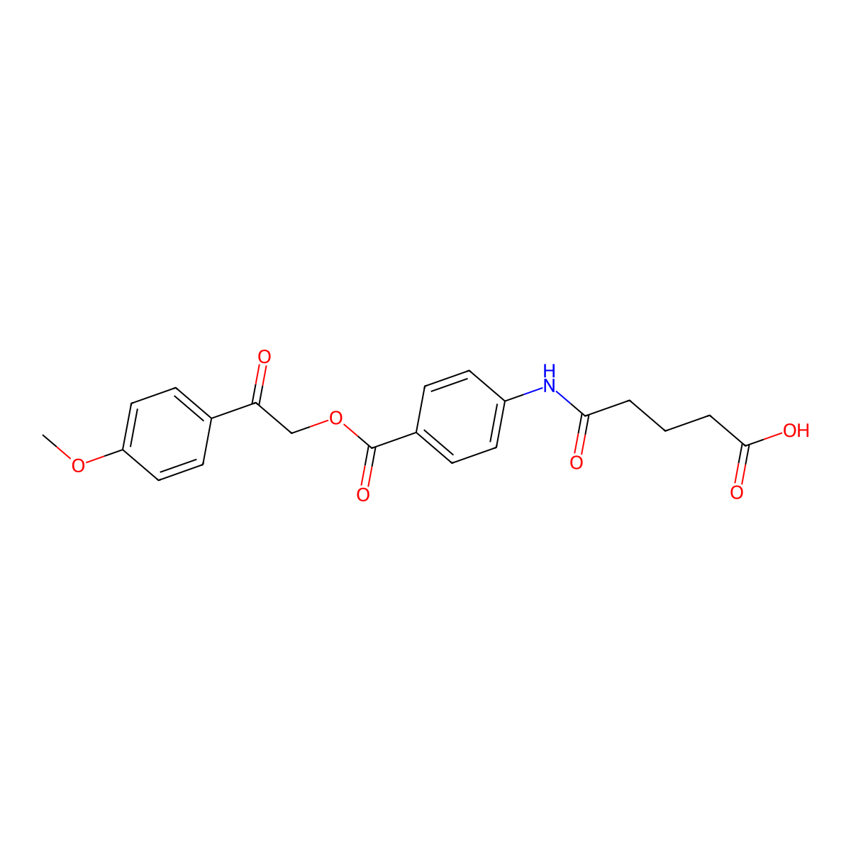 5-[(4-{[2-(4-Methoxyphenyl)-2-oxoethoxy]carbonyl}phenyl)amino]-5-oxopentanoic acid molecular structure, CAS 774557-91-4