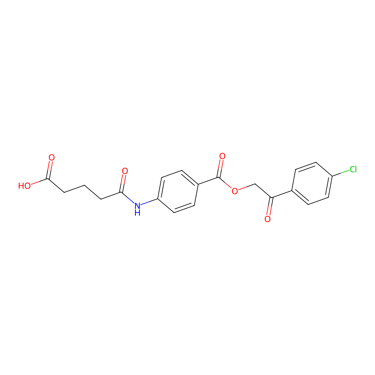 5-[(4-([2-(4-Chlorophenyl)-2-oxoethoxy]carbonyl)phenyl)amino]-5-oxopentanoic acid molecular structure, CAS 774557-93-6