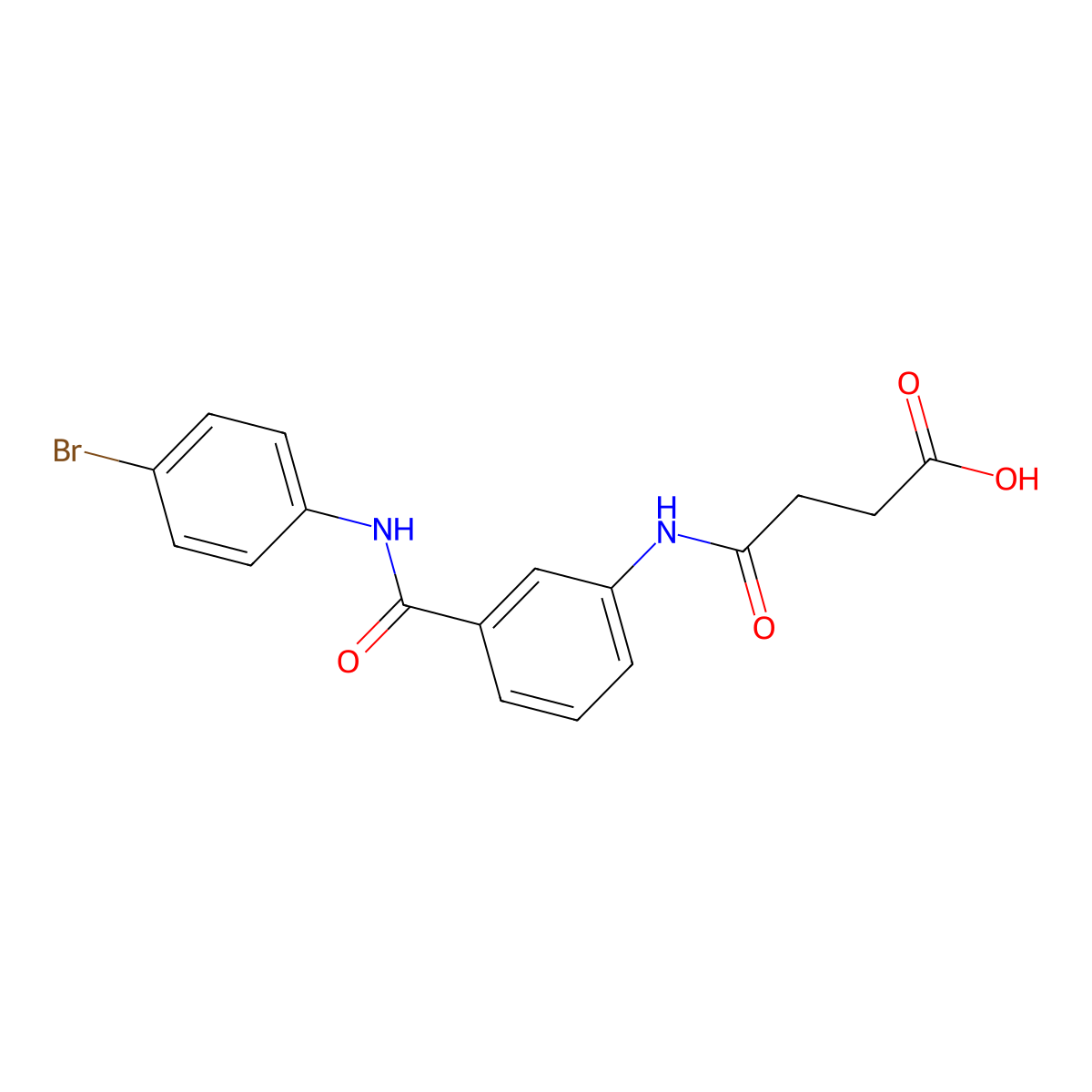 4-[3-[(4-Bromophenyl)carbamoyl]anilino]-4-oxobutanoic acid molecular structure, CAS 774558-33-7