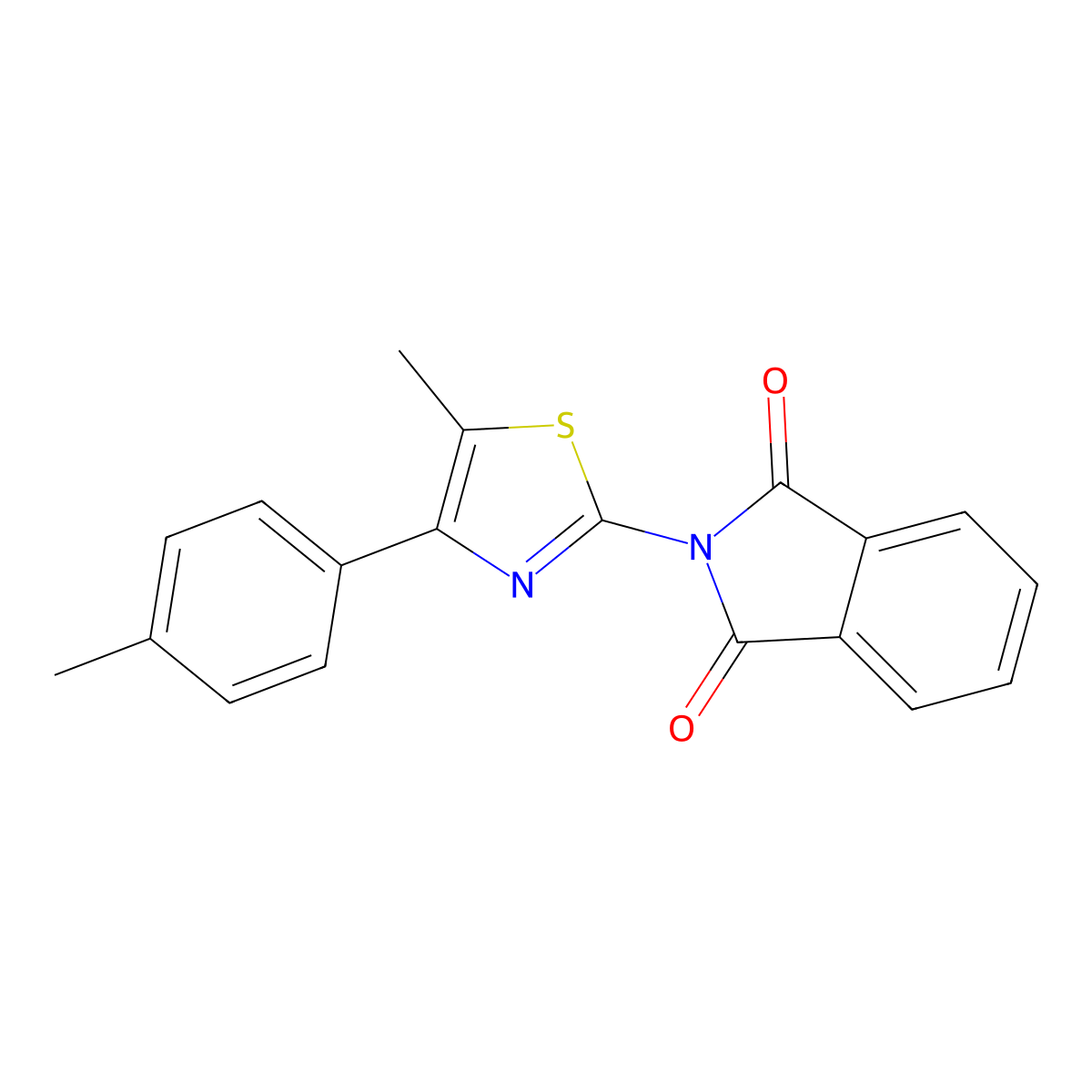 2-[5-Methyl-4-(4-methylphenyl)-1,3-thiazol-2-yl]isoindole-1,3-dione molecular structure, CAS 774558-43-9