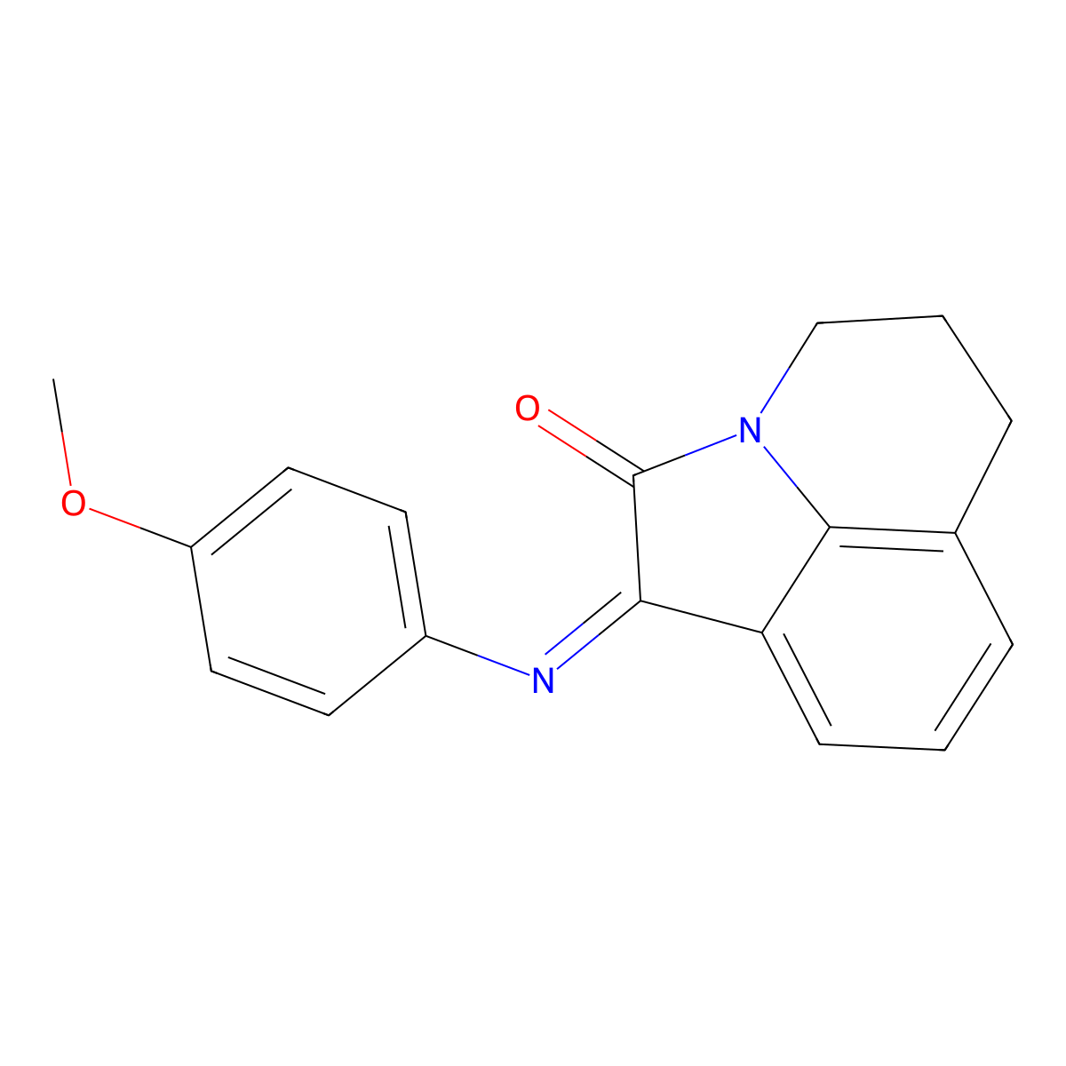 (1E)-1-[(4-methoxyphenyl)imino]-5,6-dihydro-4H-pyrrolo[3,2,1-ij]quinolin-2(1H)-one molecular structure, CAS 774559-90-9
