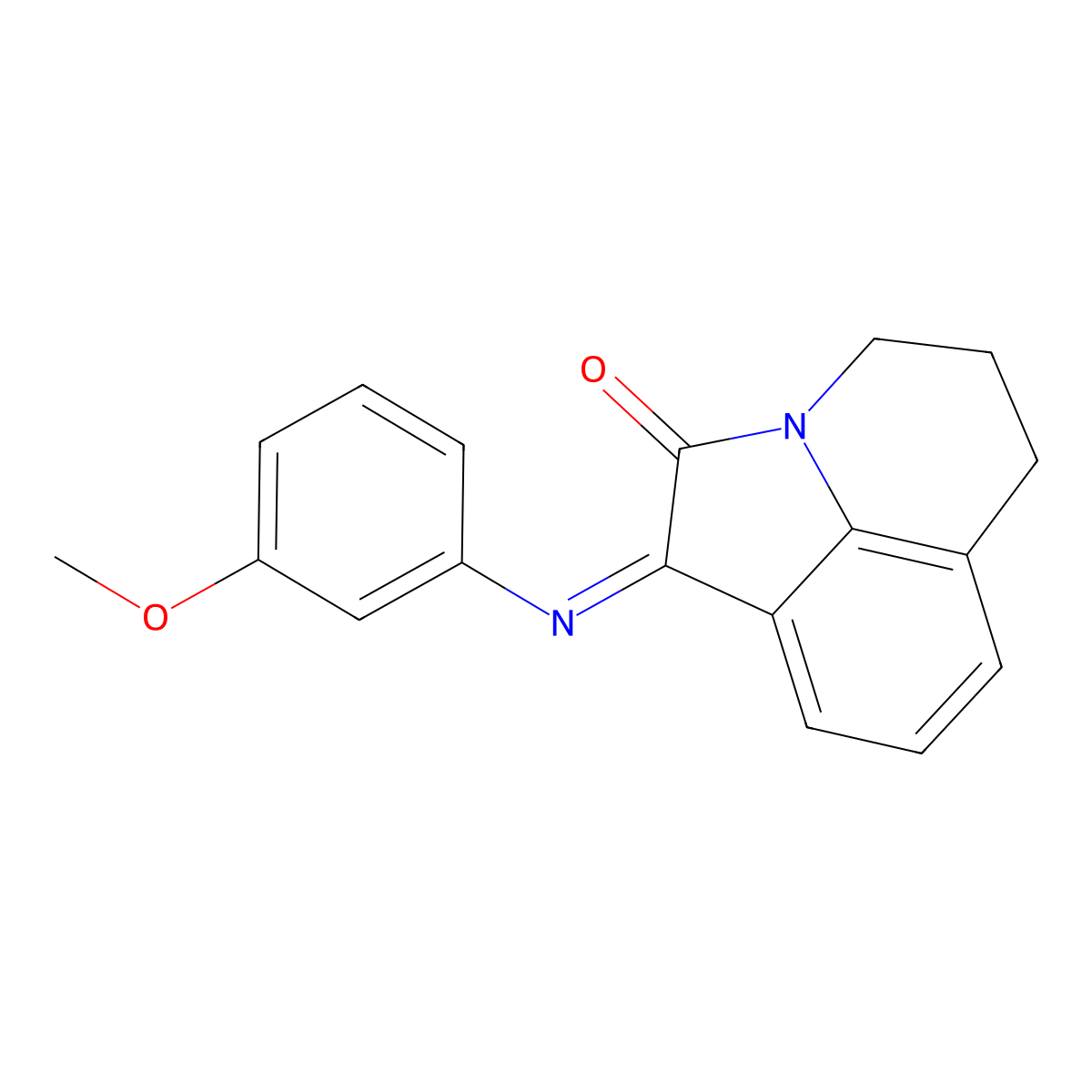 (1E)-1-[(3-methoxyphenyl)imino]-5,6-dihydro-4H-pyrrolo[3,2,1-ij]quinolin-2(1H)-one molecular structure, CAS 774559-92-1